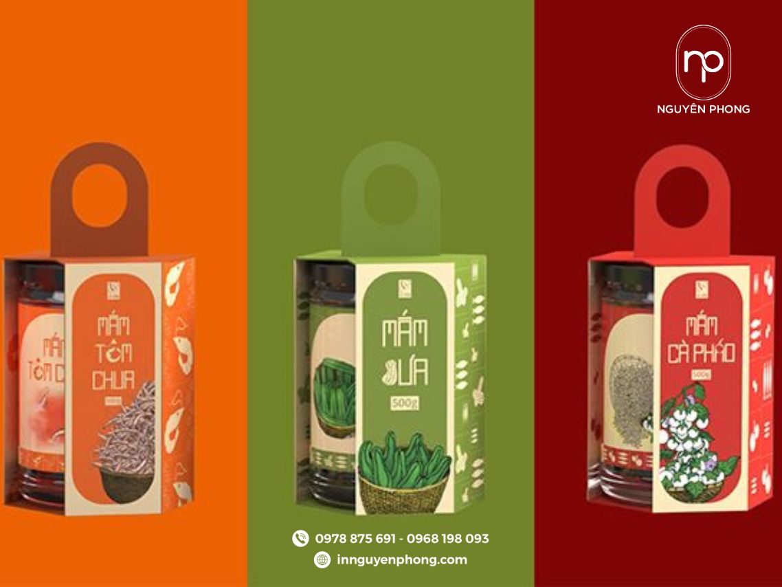 In hộp giấy đựng gia vị làm quà tặng